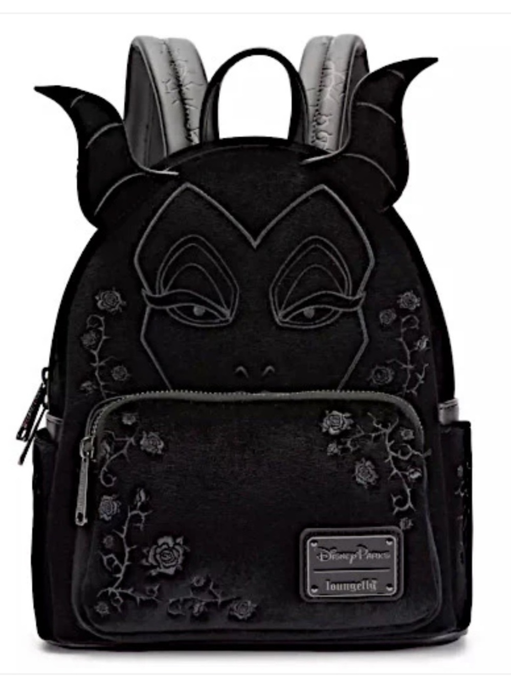 Loungefly Disney Parks Maleficent Black Velvet Villain Backpack New With Tags 🖤